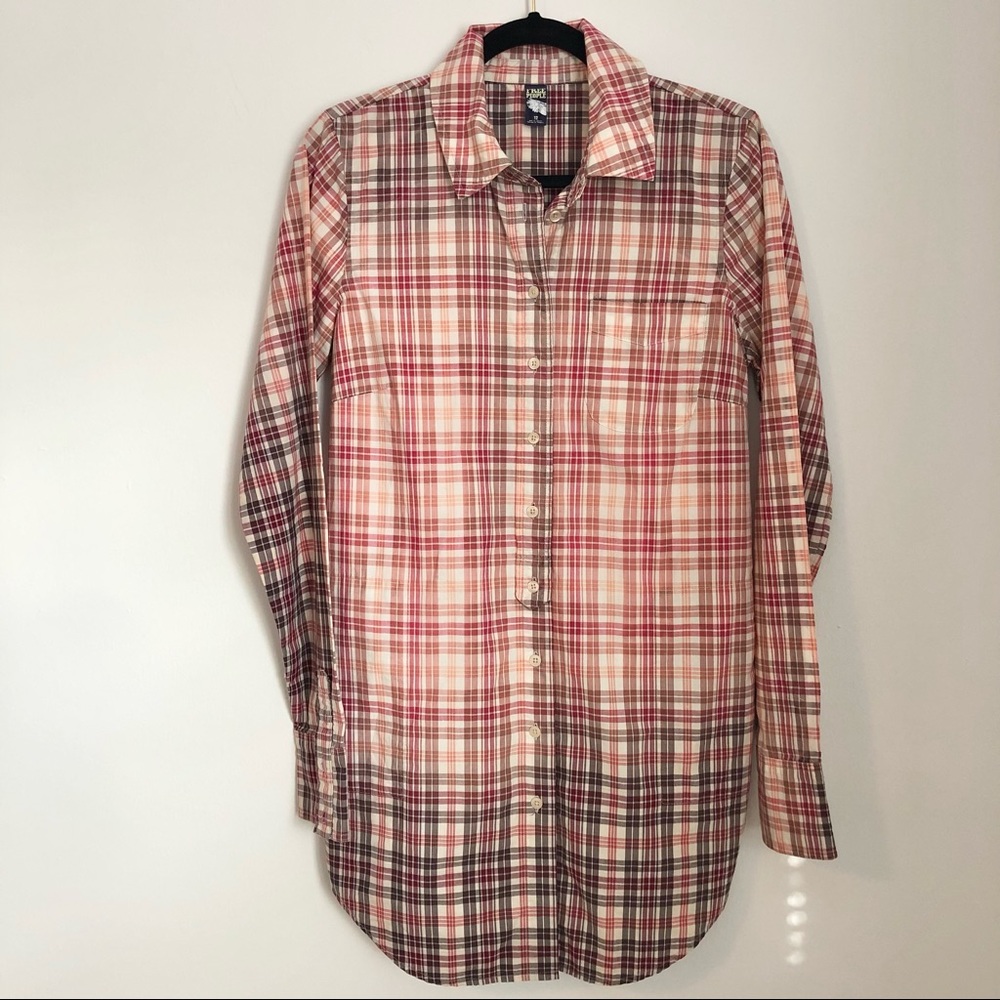 Free People Plaid Ombré Dress Size 12